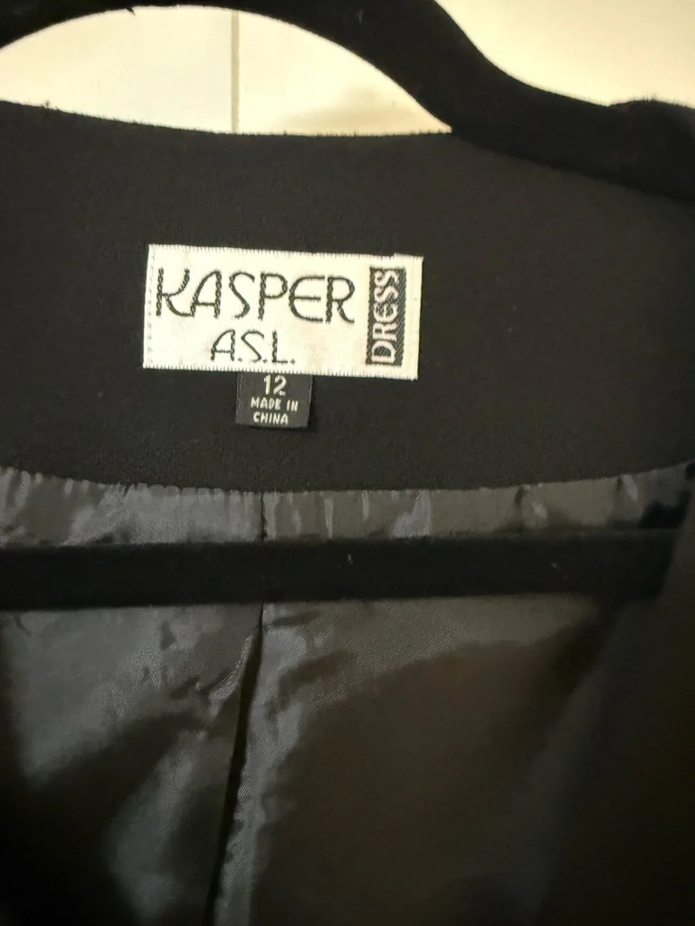 Kasper Black Asymmetric Button Front Blazer - Picture 3 of 3